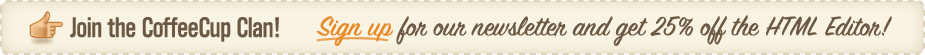 25% Off HTML Editor Banner