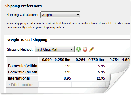 Weight-based Shipping