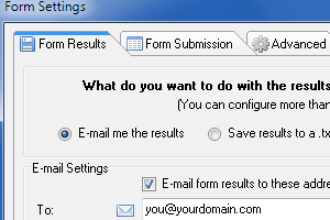 Choose Where Your Results Are Sent (Screenshot)