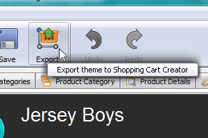 Easily export your themes to Shopping Cart Creator.
