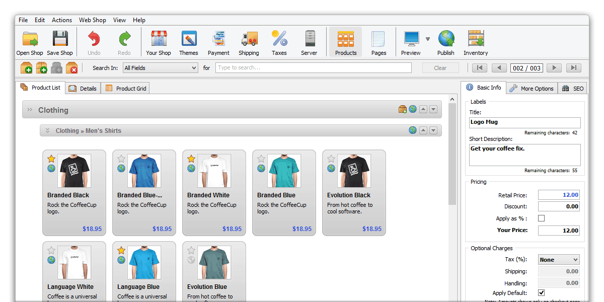 Shopping Cart Creator Pro | CoffeeCup Software