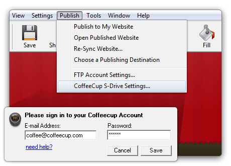 Sign in to your S-Drive account.