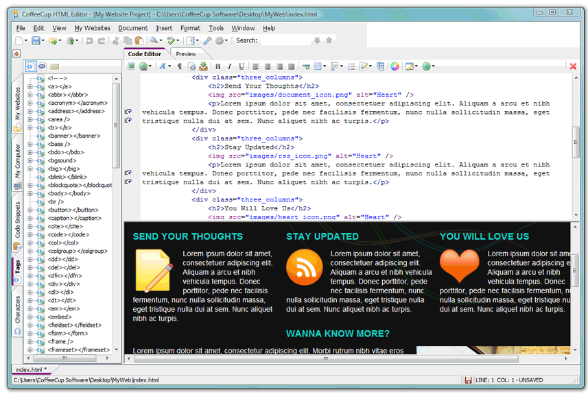 CoffeeCup HTML Editor 2009