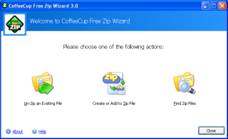 Screenshot for CoffeeCup Free Zip Wizard 3.0