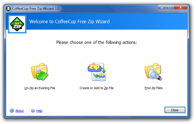Free Zip Wizard 3.0 Screenshot