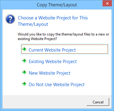 Choose exiting project file or create a new one
