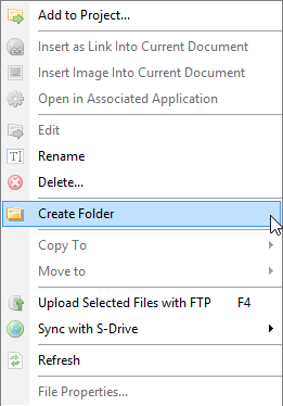 Creating folder