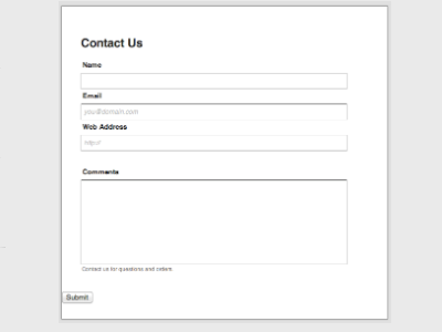 Blank - Web Form Builder (Responsive)
